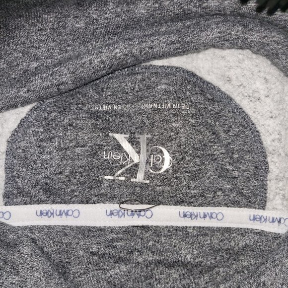 Large women's calvin klein gray sweatshirt cowl neck - Picture 2 of 4